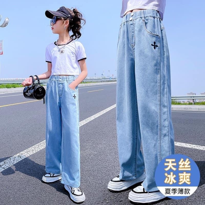 Jean giấy suông bé gái