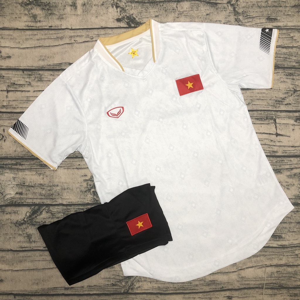 Áo bóng đá Đội Tuyển Việt Nam - Mẫu Trắng-Polyester Thái Cao Cấp