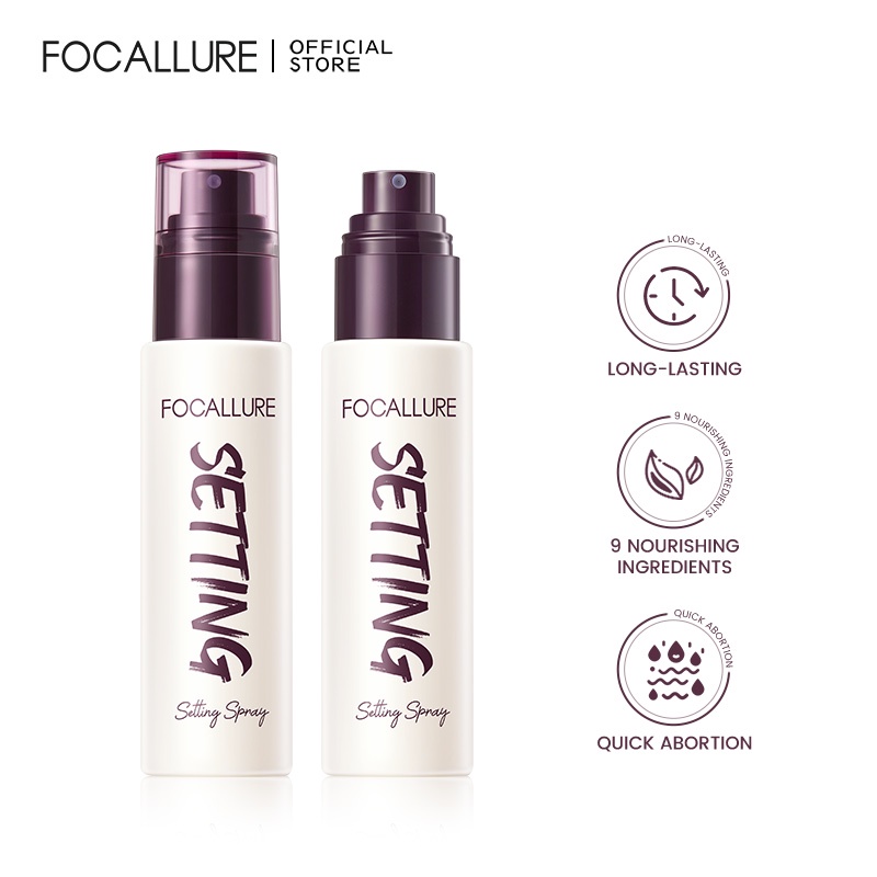 Chai Xịt Khóa Lớp Trang Điểm Focallure Trọng Lượng Nhẹ Lâu Trôi Chống Nhòe 65g