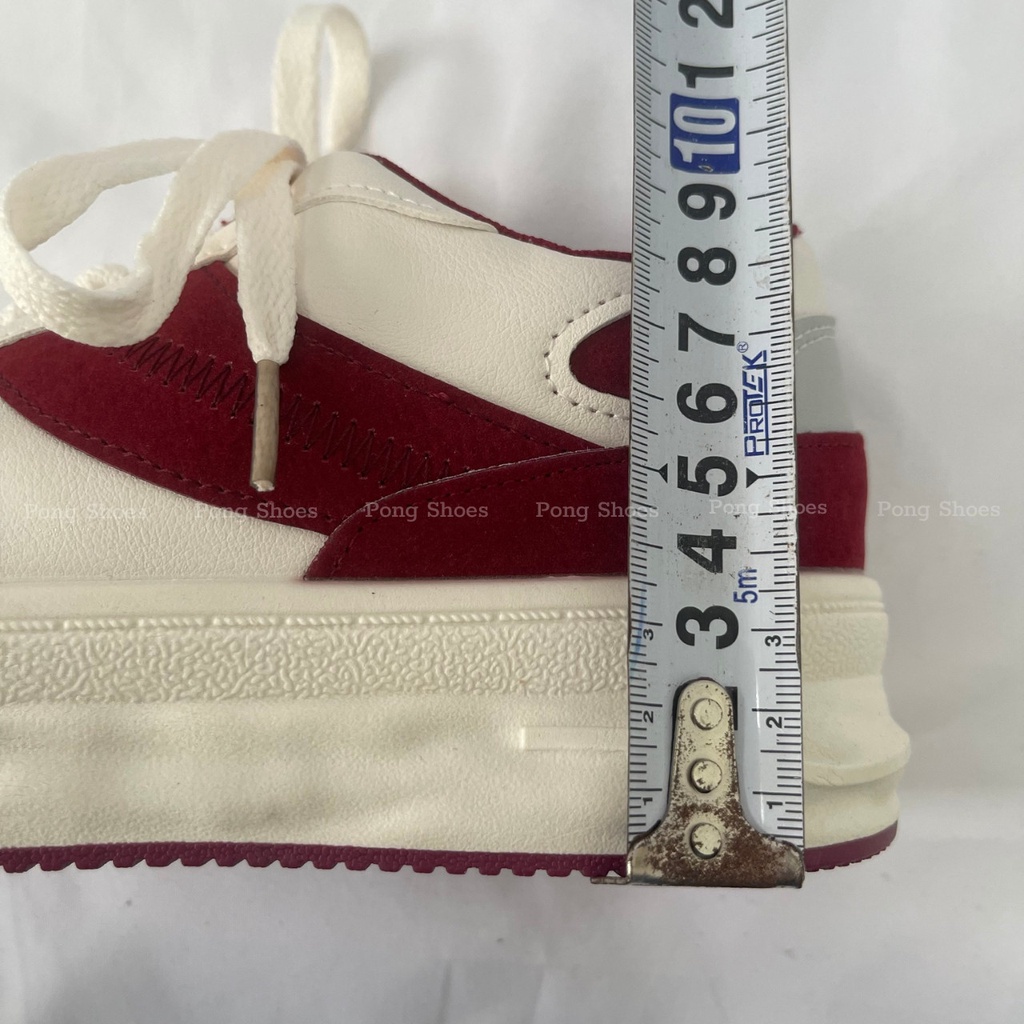 Sneaker/ Bata Pong Shoes phối màu trắng đỏ phong cách dễ thương, đơn giản- FULL BOX - Mã 1473