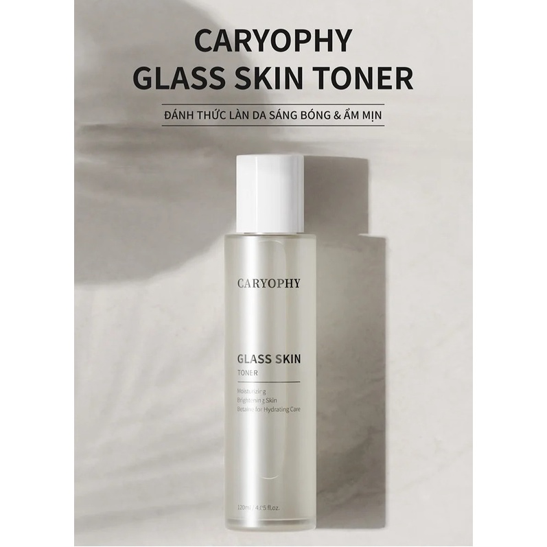 [MUA 1 TẶNG 1 MASK] Nước Cân Bằng Dưỡng Sáng Da Caryophy GLASS SKIN Toner 120ml