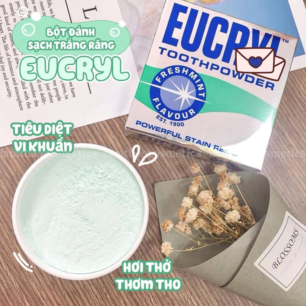 Bột Đánh Sạch Trắng Răng Eucryl Toothpowder