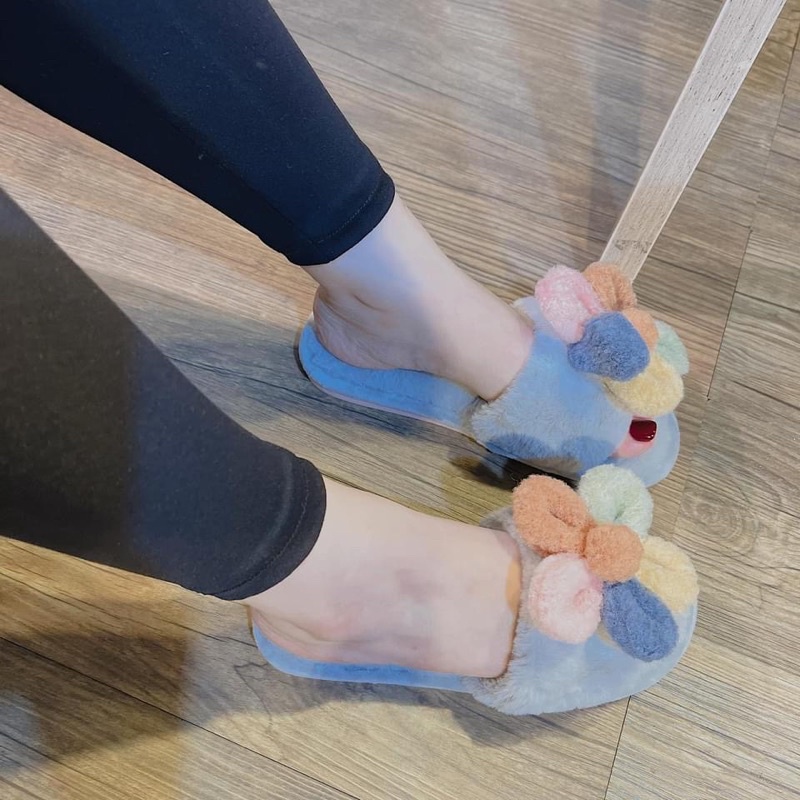 Dép lông mặt cuời siêu xinh luôn HOT (tặng quà)