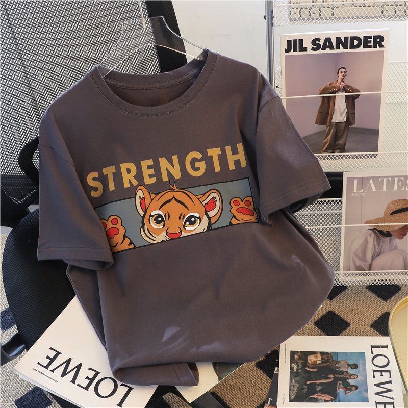 NRVP Áo thun 100% cotton tay ngắn dáng rộng thời trang dành cho nữ