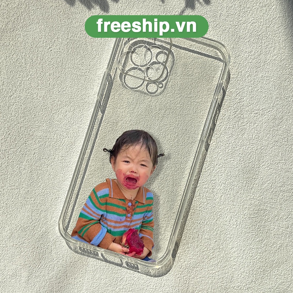 Ốp lưng iphone cạnh vuông em bé mếu máo siêu dễ thương cho 6/6splus/7/7plus/8/8plus/x/xr/xs/11/12/13/14/pro/max
