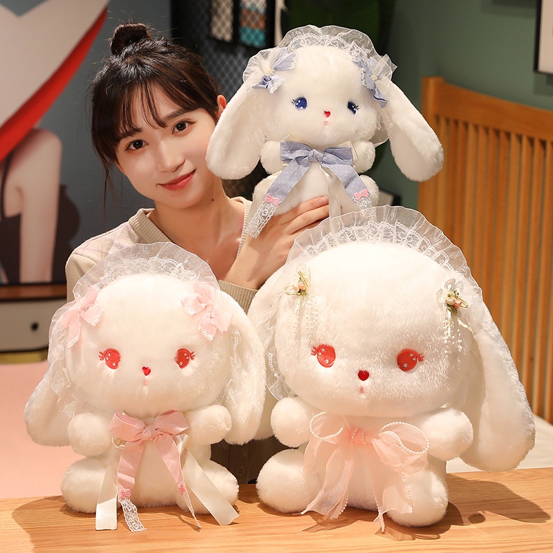 Thỏ Nhồi Bông Thiết Kế Phong Cách Lolita Dễ Thương Xinh Xắn