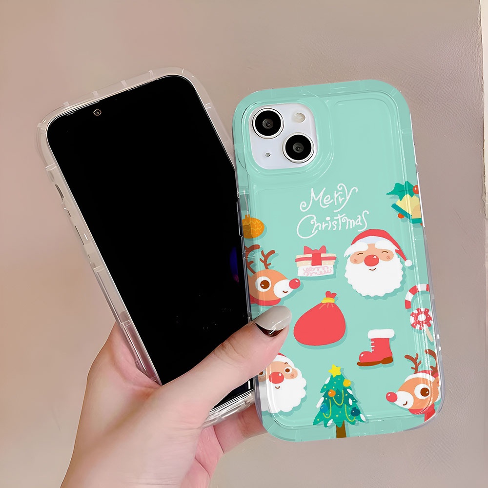 Ốp Điện Thoại Tpu Viền Dẻo In Hình Giáng Sinh Thời Trang Cho iphone 14promax 11 13 12 7Plus 6 6s XR X XS Max