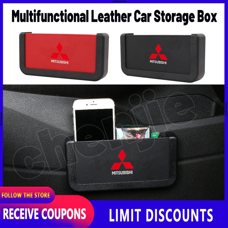 Multifunction Leather Car Storage Box / Car Organizer Mobile Phone Storage Box Pocket Organizer Auto