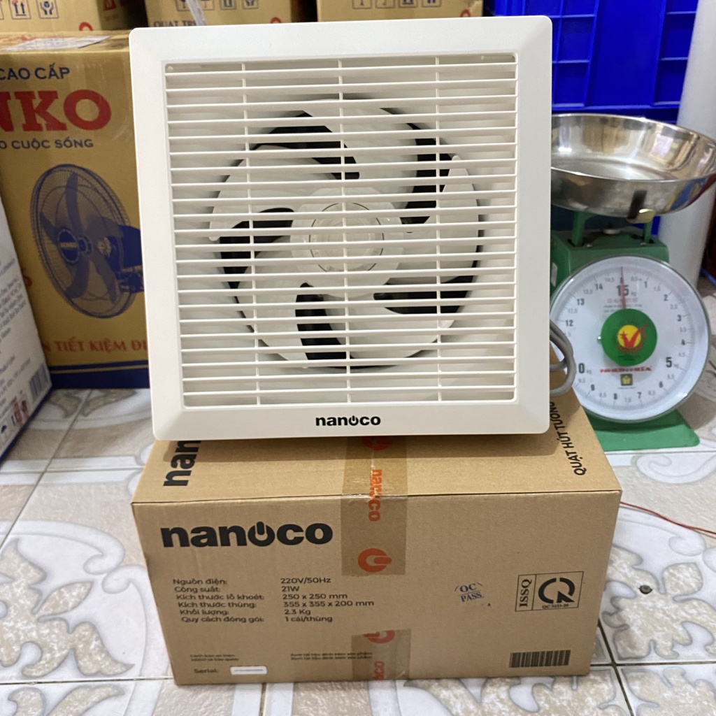 Nanoco - Quạt hút gắn tường 1 chiều các size NWV1520, NWV2020, NWV2520 Nanoco