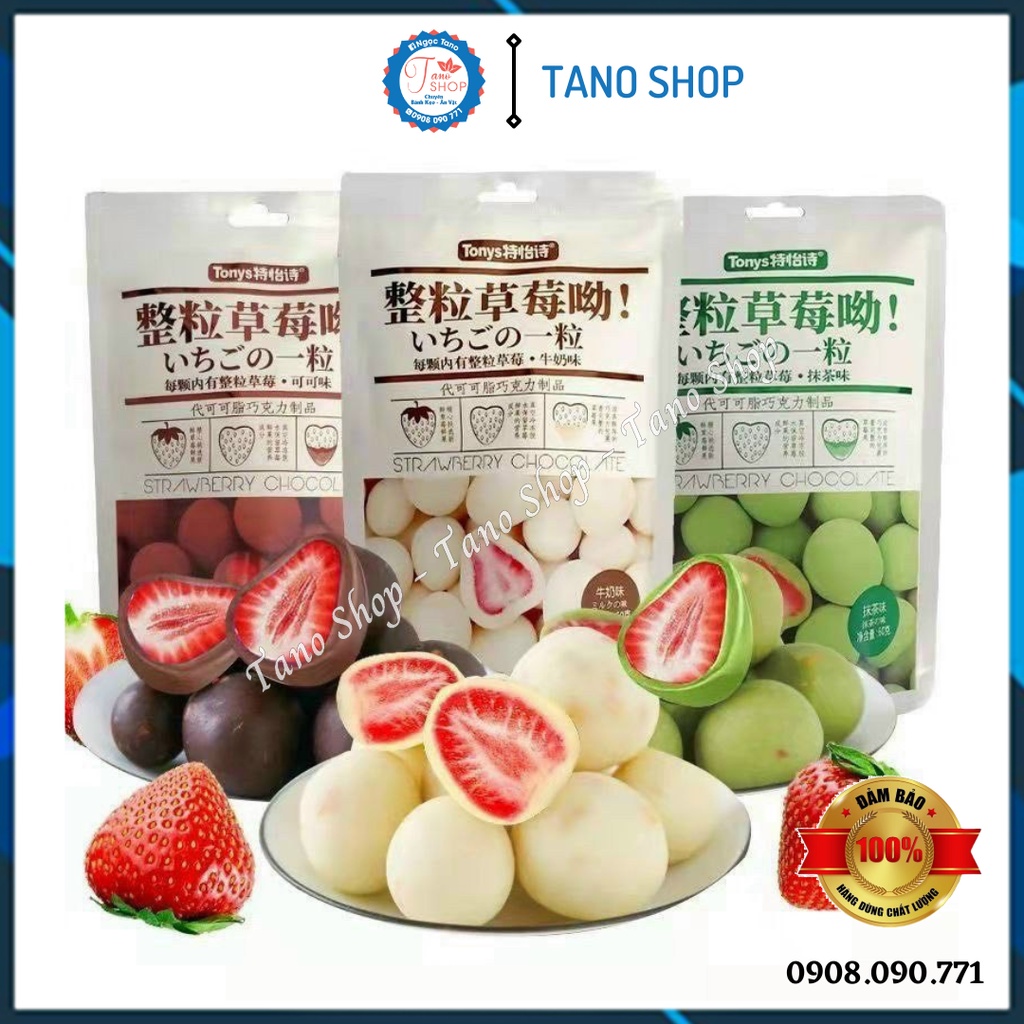 Kẹo dâu tây bọc socola Đài Loan