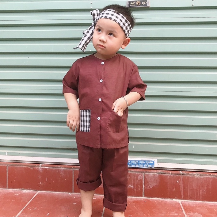 Sỉ Quần Nông Dân + Khăn Rằn, Sét Đồ Bà Ba Cho Bé Mầm Non Hóa Trang, Hướng Nghiệp Tại Hà Nội