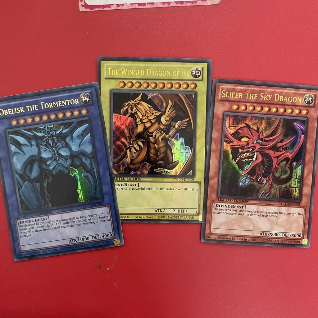 Bộ Sưu Tập Tam Thần Ai Cập Phiên Bản Anime- 3 Egyptian God Slifer, Obelisk, Ra