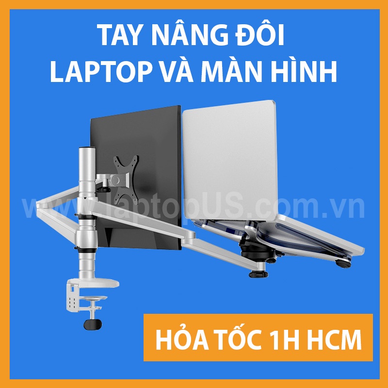 OA-7X Giá Treo Màn Hình Kèm Kệ Đỡ Laptop Hợp Kim Nhôm