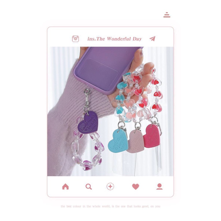 Dây Đeo Điện Thoại Dạng Chuỗi Nhựa Xinh Xắn Chắc Chắn Phong Cách Hot Trend Hàn Quốc Dobi M12