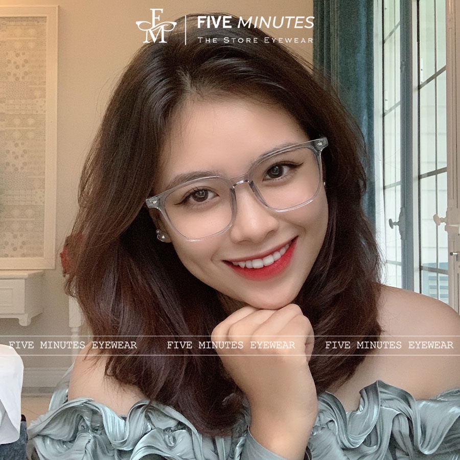 Gọng kính nam nữ, form vuông to nhựa dẻo kèm lõi kim loại chắc chắn 9205 Siêu hot 2023