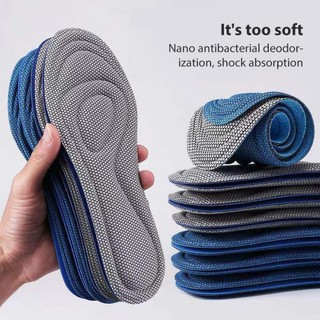 1 Cặp Đế Lót Giày Thể Thao Bằng Cao Su Non Nano Chống Vi Khuẩn Thấm Hút Mồ Hôi