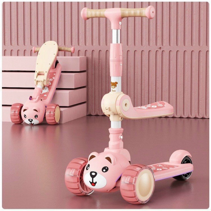 🎉XE TRƯỢT SCOOTER CHO BÉ CÓ ĐÈN VÀ NHẠC DỄ THƯƠNG