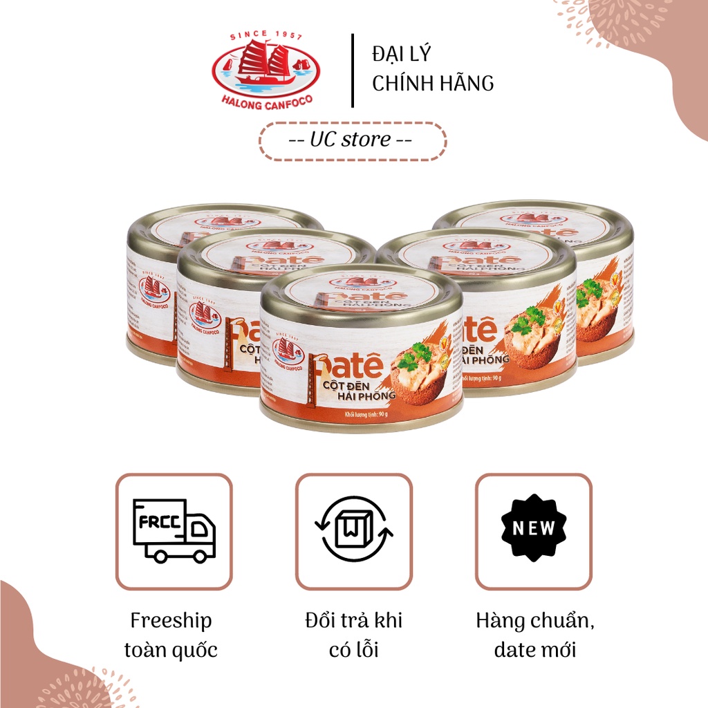 Combo 5 Hộp Pate Cột Đèn Hải Phòng 90G - Đồ Hộp Hạ Long