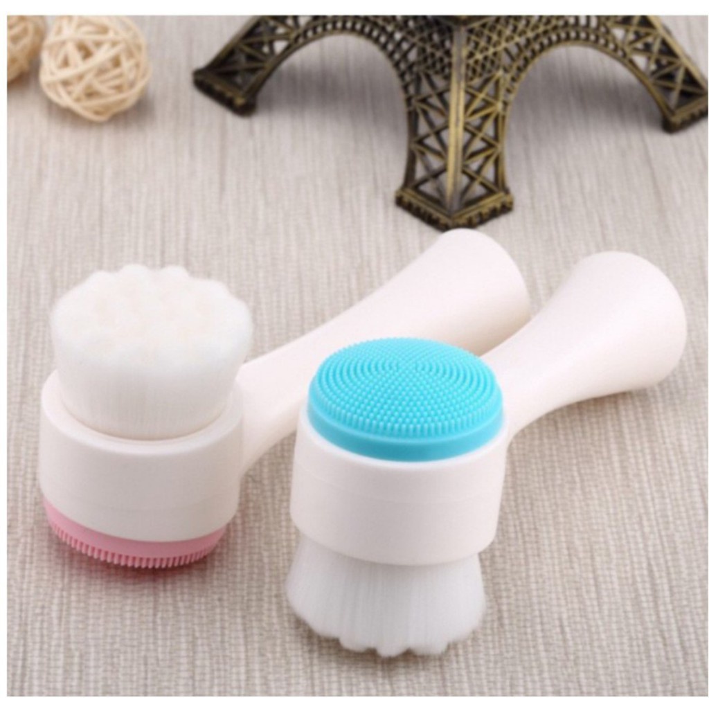 ❌GIÁ SỈ ❌Cọ rửa mặt massage hai đầu  mềm mại , sạch sâu phong cách Hàn Quốc 88179