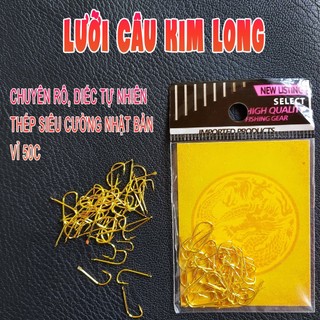 Lưỡi câu Kim Long chuyên rô, diếc vỉ 50c Dev Fishing