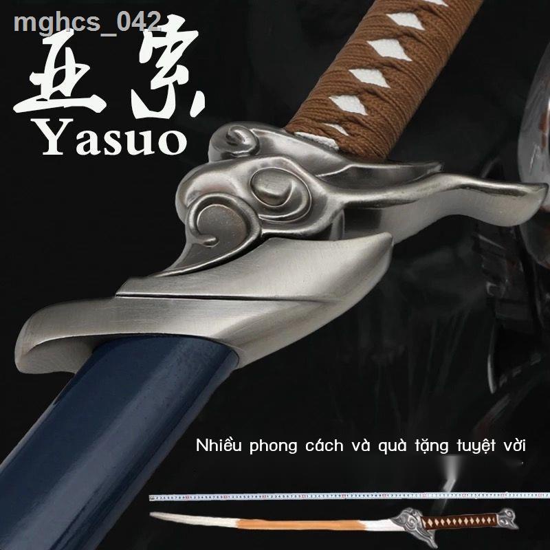 ☃ ☜ Anime vũ khí Gale kiếm Hào Yasuo của dao kim loại cos kiếm vua vinh quang anh hùng vũ khí không có lưỡi
