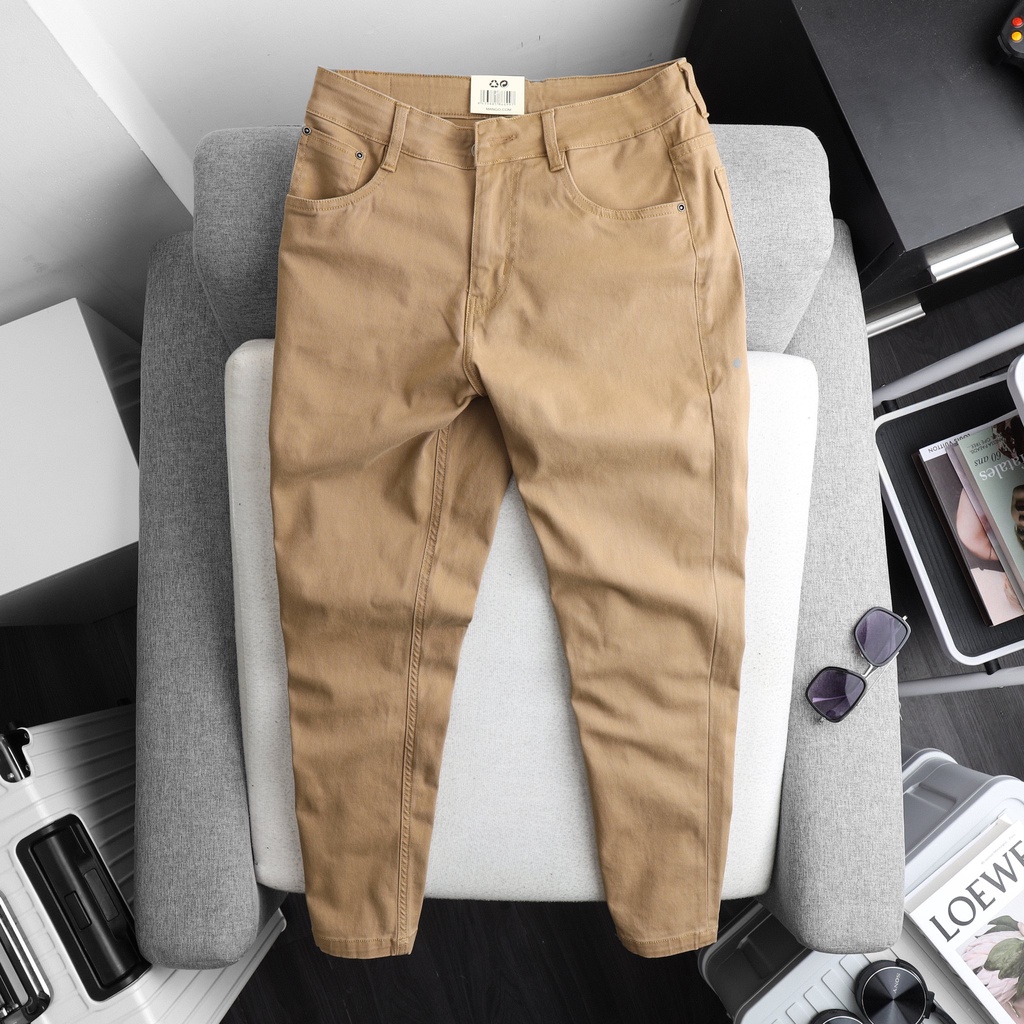 Quần Kaki Dài Giả Jean DÁNG SLIM FIT Chất Cotton Co Giãn Hàn Quốc Trẻ Trung, BigSize 100kg - location.menstore