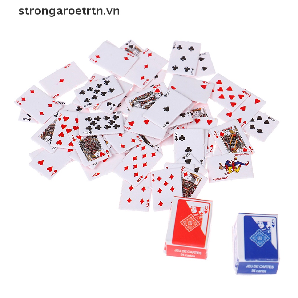 Bộ Bài Mini Dễ Thương Cho Nhà Búp Bê Tỉ Lệ 1: 12