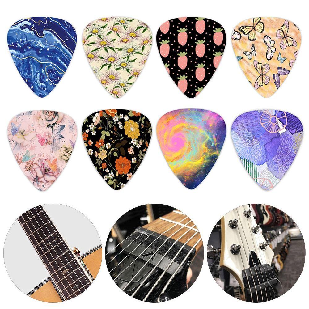 Set 20 Miếng Gảy Đàn Guitar Chống Trượt Hình Tam Giác Nhiều Màu Sắc