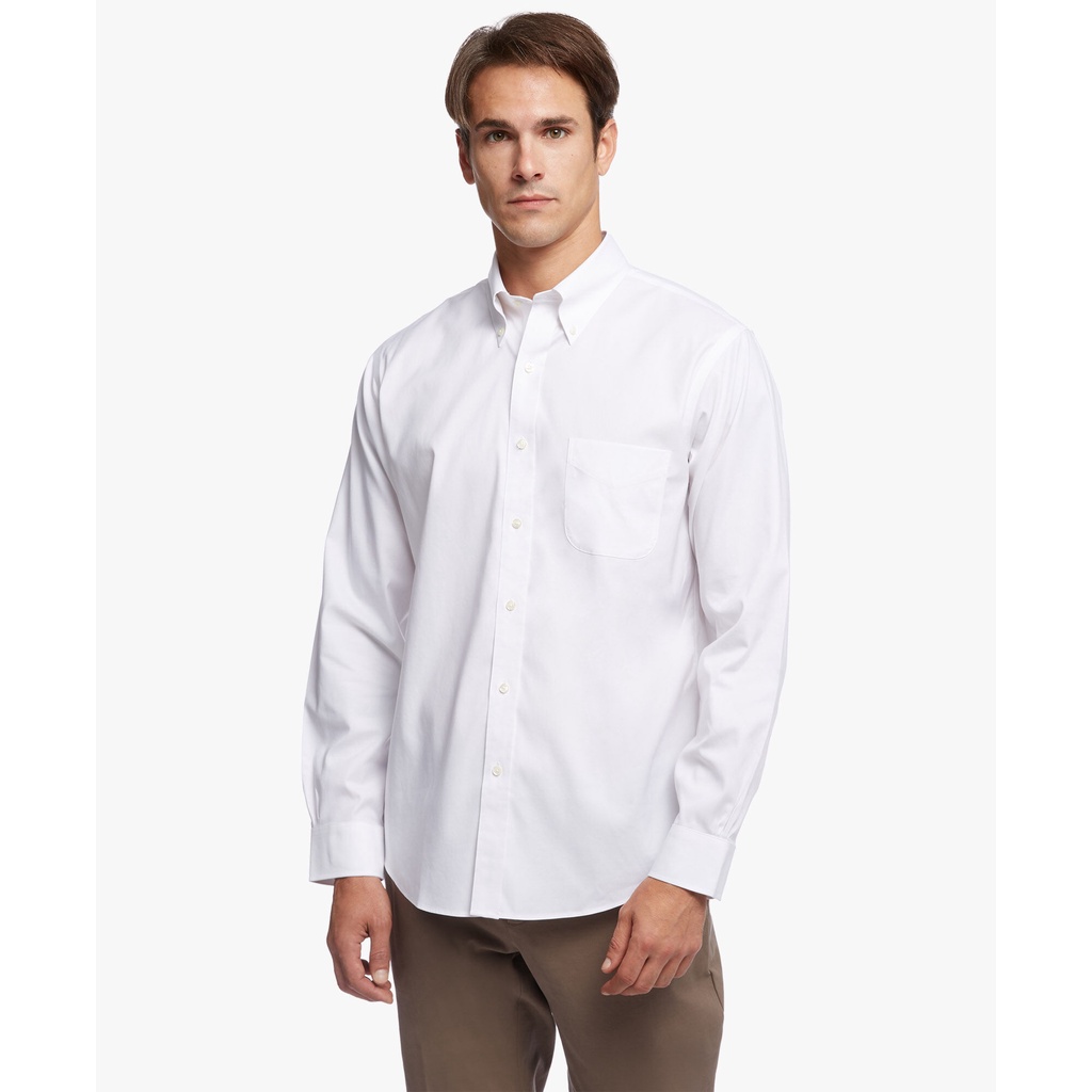 Brooks Brothers, Stretch Regent Regular-Fit Dress Shirt, Non-Iron Pinpoint Button-Down Collar