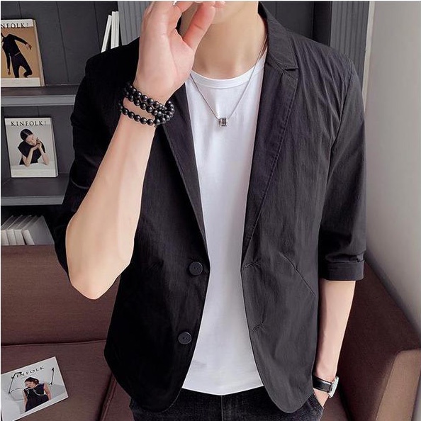 Áo khoác nam thiết kế cổ vest cao cấp và sang trọng, trẻ trung cá tính, áo dày dặn thoáng mát - T8