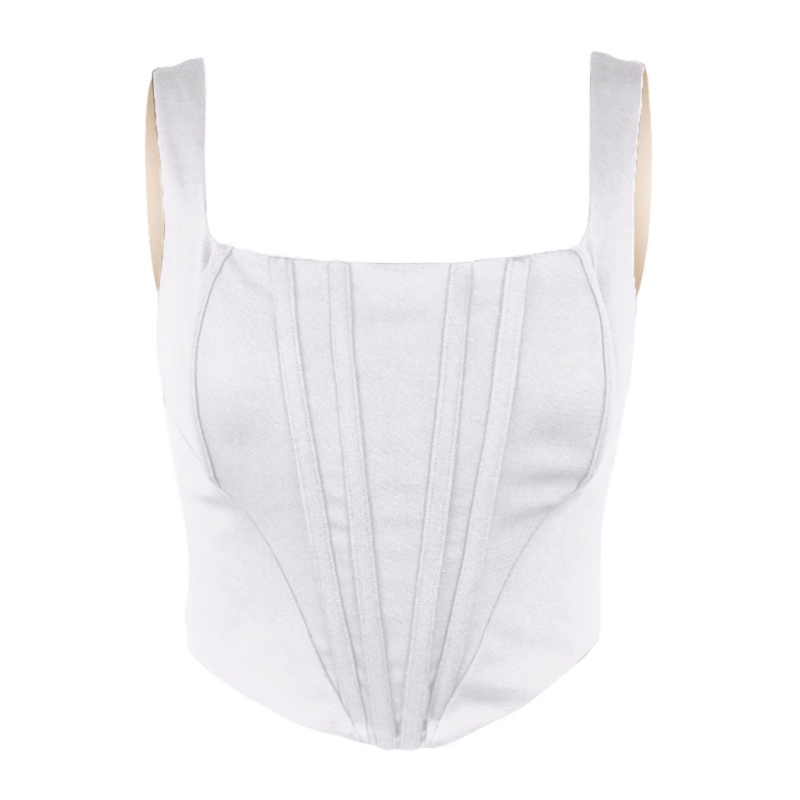 Áo Croptop Không Tay Cổ Vuông Dáng Ôm Gợi Cảm Dành Cho Nữ