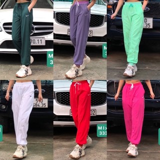 Quần jogger nhún vải dù thể thao siêu hack dáng