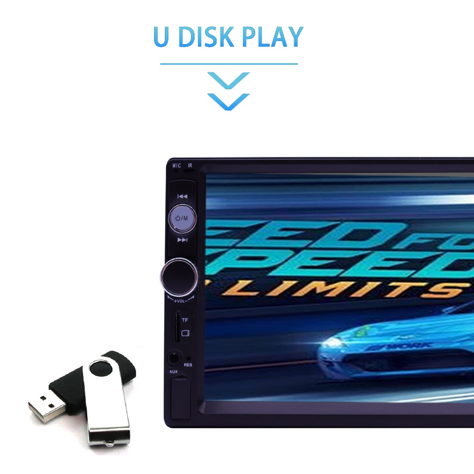 7 inch  Xe MP5 Player Bluetooth Radio Quay lại Camera Phát lại video 7010B 2DIN | BigBuy360 - bigbuy360.vn