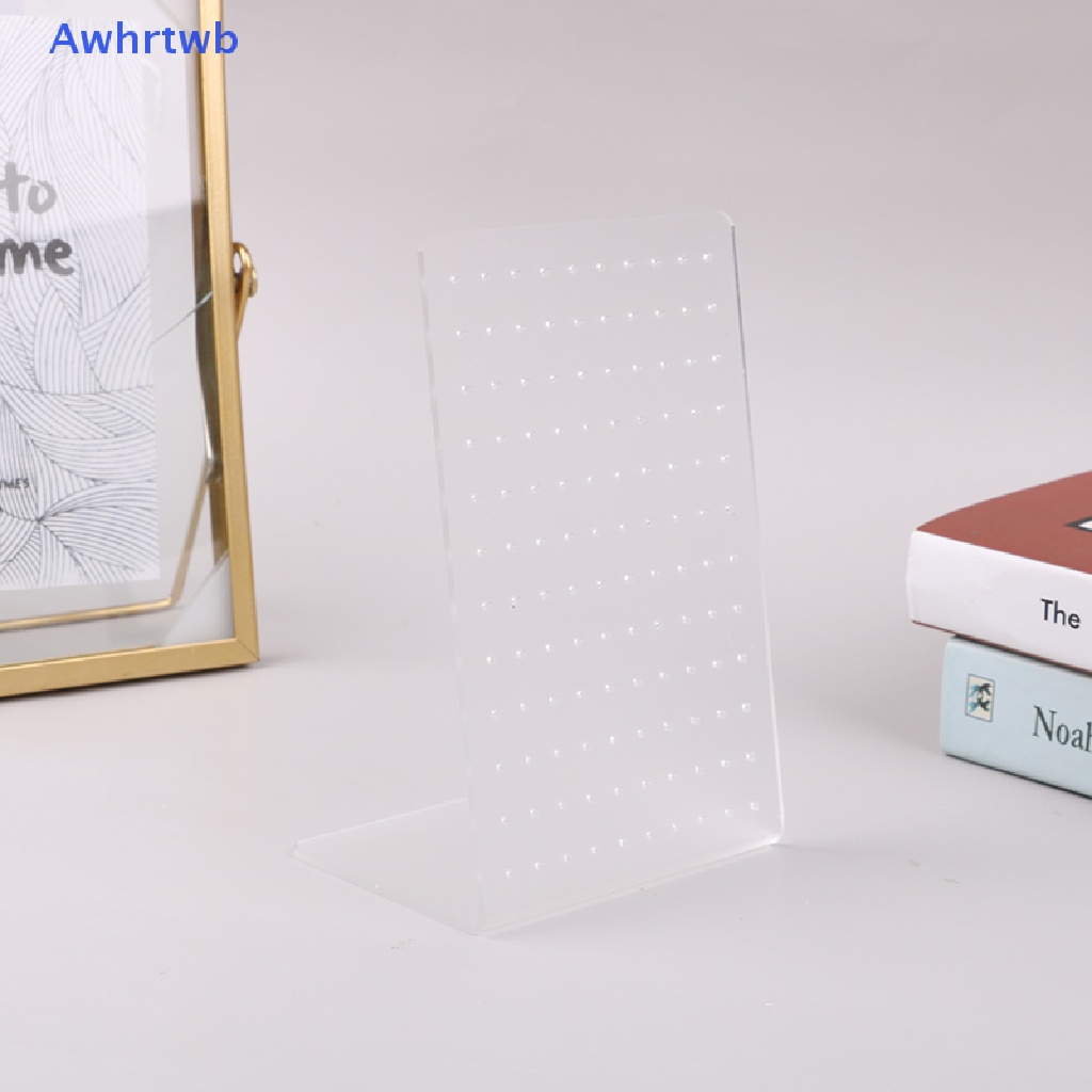 Giá Đỡ Trưng Bày Khuyên Tai 120 Lỗ Chất Liệu Acrylic Màu Trắng Mới