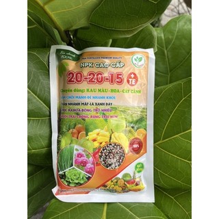 Phân npk 20-20-15+te gói 200gr chuyên dùng cho hoa cây cảnh, rau màu