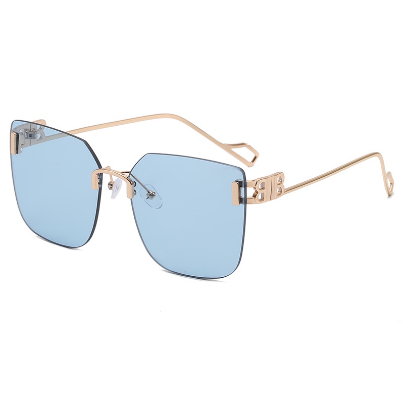 Kính Mát Gọng Vuông Kim Loại Chống Tia UV400 Phong Cách Retro Sang Trọng Cho Nữ