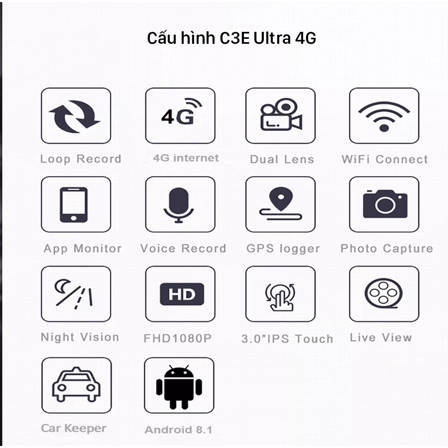 CAMERA HÀNH TRÌNH GƯƠNG X10R CẢNH BÁO DẪN ĐƯỜNG GIẢI TRÍ ANDROI