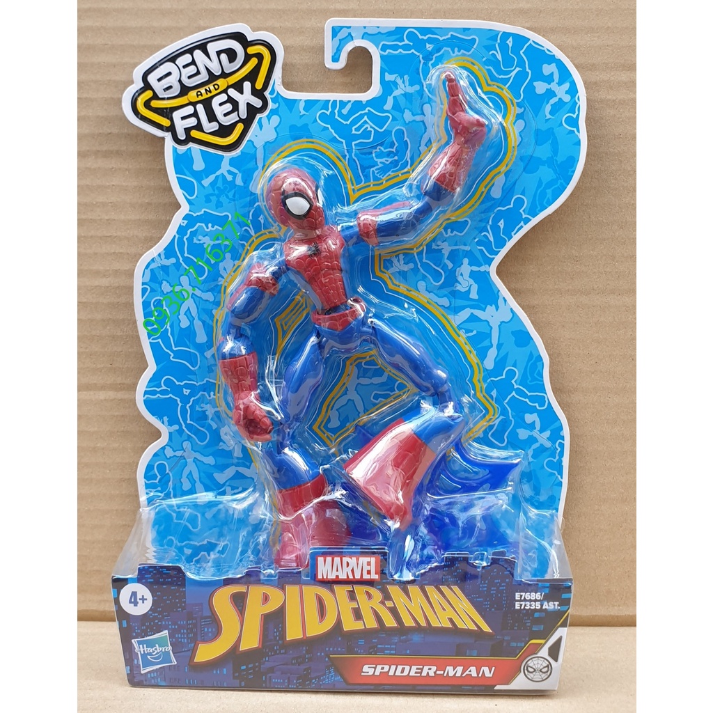 Đồ chơi mô hình Siêu anh hùng phiên bản Bend and Flex (uốn cong và uốn dẻo) hàng Hasbro - Mỹ  Spider-man (no box)