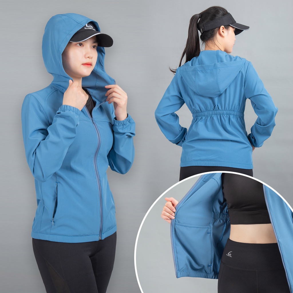 Áo khoác gió nữ 1 lớp AK5 chất gió mềm mịn mát xịn xò thun lưng eo điệu đà