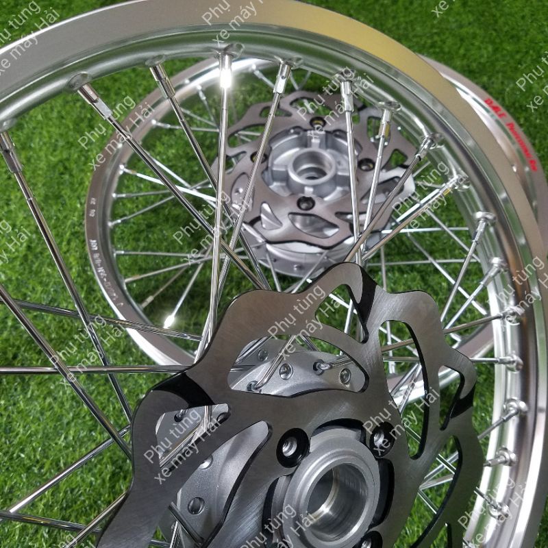 Bánh căm exciter 135 đùm x1r bạc căm mạ crom yaguso thái niềng nhôm kèm đĩa trước sau như hình msp 0152