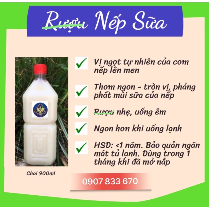 Nếp Sữa / Nếp Đục  - Thơm ngon, chất lượng, an toàn, không đau đầu sau uống