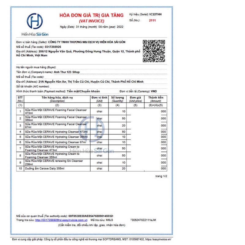 Sữa rửa mặt Cerave Renewing SA Cleanser sạch sâu giảm mụn 237ml/473ml