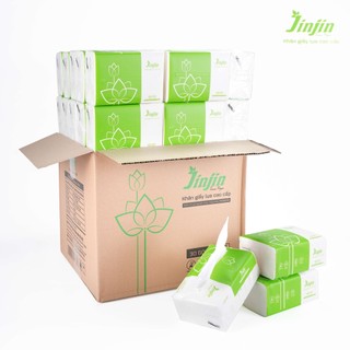 Giấy ăn JinJin thùng 30 gói 4 lớp siêu dai siêu mịn
