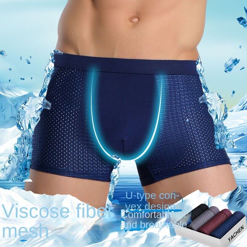 Quần Lót Boxer Dạng Lưới Mỏng Thoáng Khí Thời Trang Mùa Hè Cho Nam