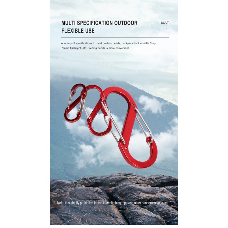 Móc Khóa Ba Lô Leo Núi Bằng Hợp Kim Nhôm Chất Lượng Cao