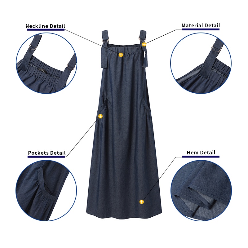 Zanzea Đầm Yếm Phối Nút Phong Cách Hàn Quốc Cho Nữ