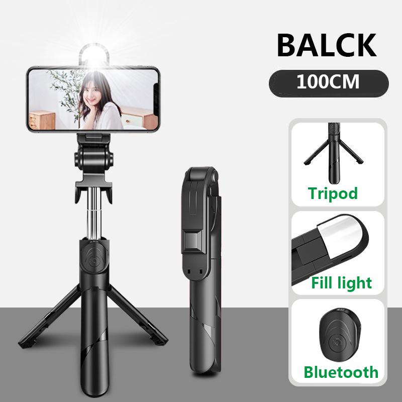 Gậy Tự Sướng XT02 100cm Bluetooth Không Dây Kéo Dài Được Có Đèn Led Điều Khiển Từ Xa Cho Điện Thoại IOS Android