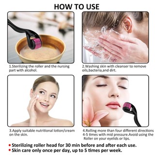 Cây Lăn Kim 540 Derma Roller 0.2-2mm Chăm Sóc Da Mặt Và Tóc