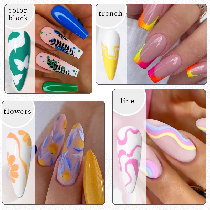 Set 24 bút trang trí móng UR SUGAR màu 3D chuyên dụng