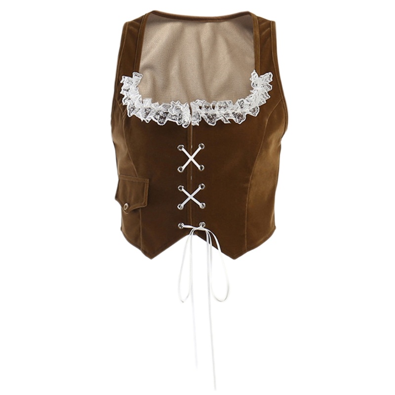 Xiangbao Áo Hai Dây Thắt Nơ Trước Ngực Phong Cách Steampunk Cổ Điển Dành Cho Nữ